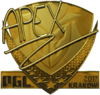 Sticker | apEX (Gold) | Krakow 2017 Sticker | apEX (Gold) | Krakow 2017 image