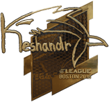 Sticker | keshandr (Gold) | Boston 2018