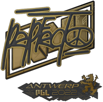 Sticker | Perfecto (złota) | Antwerpia 2022