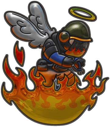 Sticker | W ogniu (foliowana)