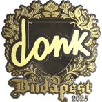 Sticker | donk (Gold) | Budapest 2025