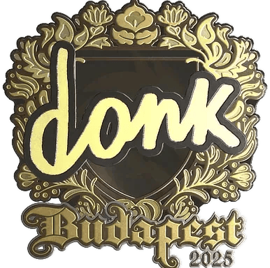Sticker | donk (Gold) | Budapest 2025