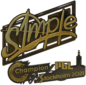 Sticker | s1mple (Oro) | Stoccolma 2021