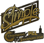 Sticker | s1mple (Gold) | Stockholm 2021
