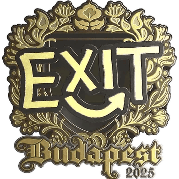 Calcomanía | exit (dorada) | Budapest 2025