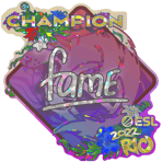 Sticker | fame (Glitter, Champion) | Rio 2022