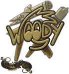 Sticker | WOOD7 (Gold) | Paris 2023