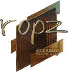 Sticker | ropz (Gold) | Boston 2018