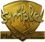 Sticker | s1mple (Gold) | Krakow 2017 Sticker | s1mple (Gold) | Krakow 2017 image