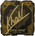 Sticker | khaN (Gold) | Austin 2025