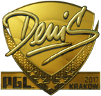 Sticker | denis (Gold) | Krakow 2017 image