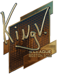 Sticker | kNgV- (Gold) | Boston 2018