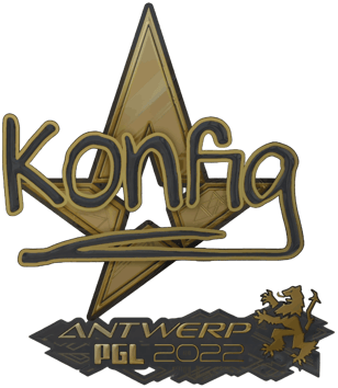 Sticker | k0nfig（黃金）| Antwerp 2022