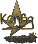 Sticker | k0nfig (Gold) | Antwerp 2022