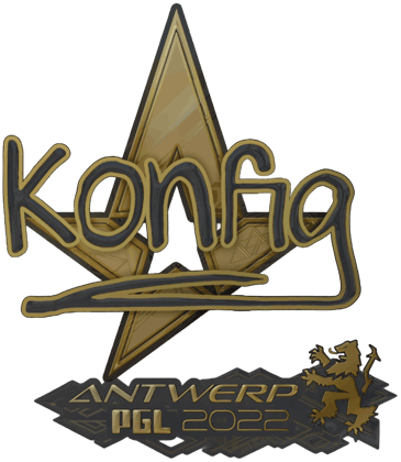 Sticker | k0nfig (dorada) | Amberes 2022