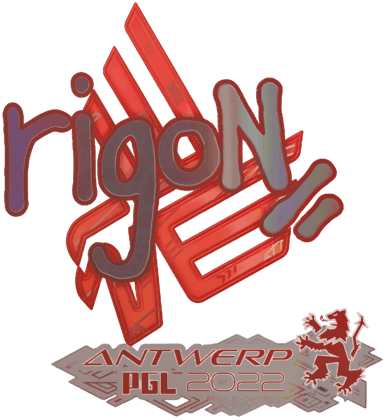 Sticker | rigoN (holograficzna) | Antwerpia 2022