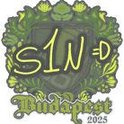 Sticker | s1n | Budapest 2025 image