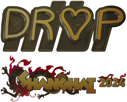 Sticker | drop (złota) | Szanghaj 2024