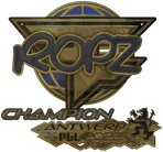 Sticker | ropz (Gold, Champion) | Antwerp 2022 image