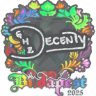 Sticker | decenty (Holo) | Budapest 2025 Sticker | decenty (Holo) | Budapest 2025 image
