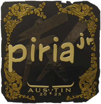 Sticker | piriajr (Gold) | Austin 2025
