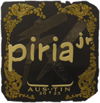 Sticker | piriajr (Gold) | Austin 2025