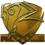 Sticker | ropz (Gold) | Krakow 2017