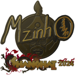Sticker | mzinho (Gold) | Shanghai 2024