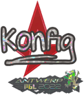 Sticker | k0nfig (Glitter) | Antwerp 2022 image