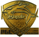 Sticker | keshandr (Gold) | Krakow 2017