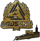 Sticker | GODSENT (Gold) | Stockholm 2021 image