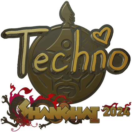 Sticker | Techno4K (Oro) | Shanghai 2024