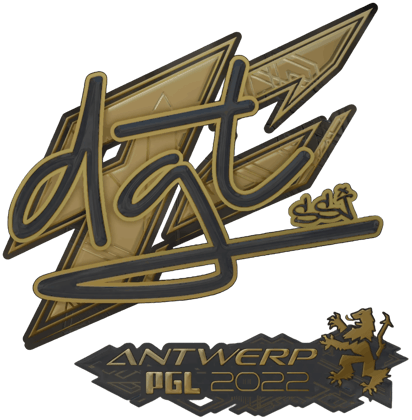 Sticker | dgt (złota) | Antwerpia 2022