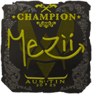 Sticker | mezii (Foil, Champion) | Austin 2025 image
