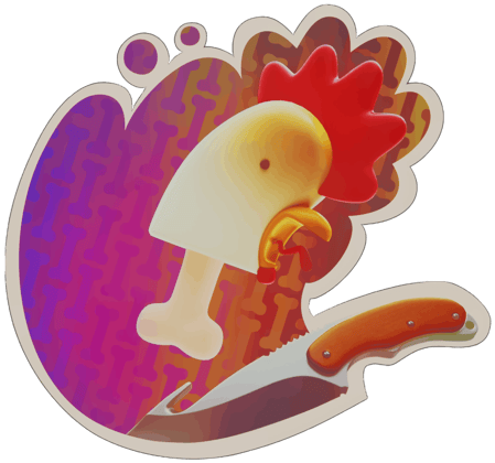 Sticker | 刻骨銘雞(彩光)