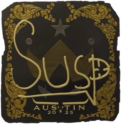 Sticker | susp (złota) | Austin 2025