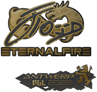 Sticker | xfl0ud (Gold) | Antwerp 2022