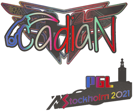 Sticker | cadiaN (holográfica) | Estocolmo 2021