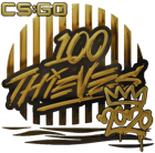 Sticker | 100 Thieves (Gold) | 2020 RMR image