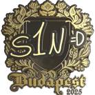 Sticker | s1n (Gold) | Budapest 2025 image