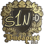 Sticker | s1n (Gold) | Budapest 2025
