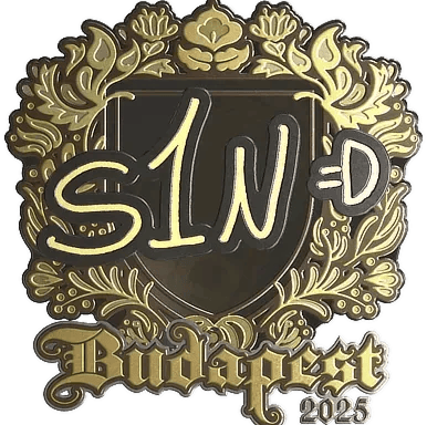 Naklejka | s1n (złota) | Budapeszt 2025