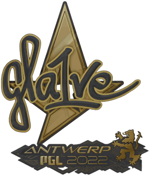 Sticker | gla1ve (ゴールド) | Antwerp 2022