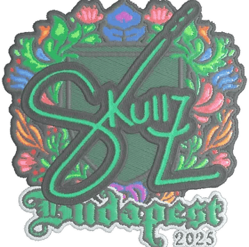 สติกเกอร์ | skullz (Embroidered) | Budapest 2025