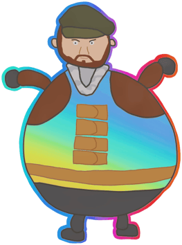 Sticker | Kiepsko narysowany Bałkańczyk (holograficzna)