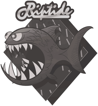 Sticker | Pez rabioso (negro)