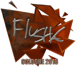 Sticker | flusha (Foil) | Cologne 2016 image