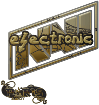 Sticker | electronic (dorada) | París 2023