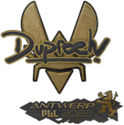Sticker | dupreeh (Gold) | Antwerp 2022 image