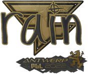 Sticker | rain (Gold) | Antwerp 2022